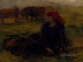 Adolphe Aime Louis Bergere Dans Un Pre Landschaft Realist Jules Breton